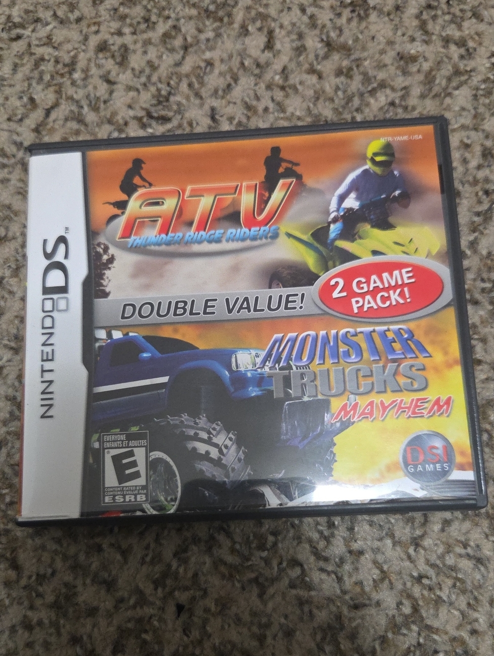 Nintendo DS double value ATv thunder ridge riders/Monster truck Mayhem